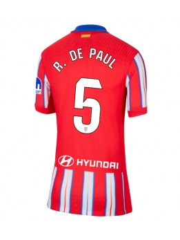 Atletico Madrid Rodrigo De Paul #5 Heimtrikot für Frauen 2024-25 Kurzarm